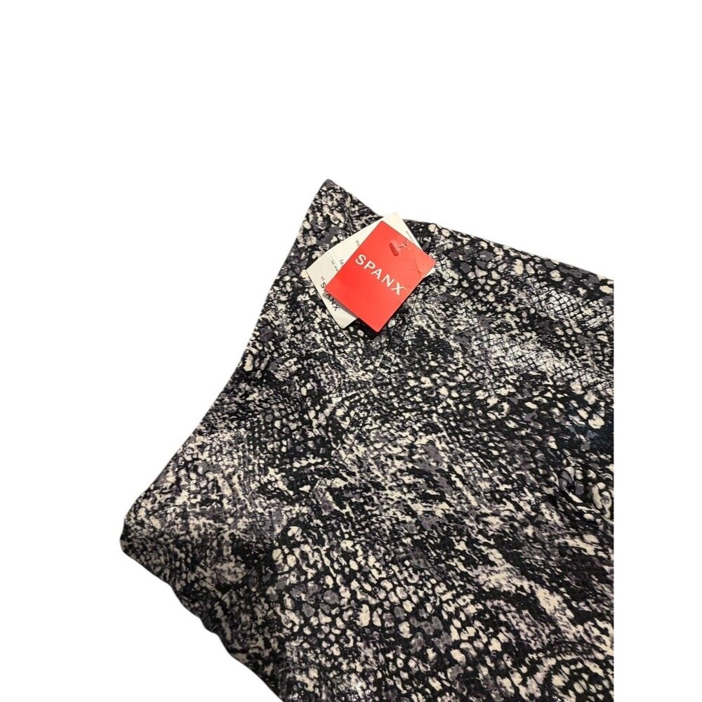 Spanx Womens Plus Sz xs Faux Leather Matte Snake Leggings HighWaist Full Length